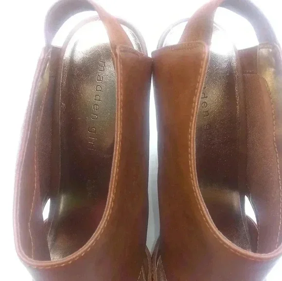 Madden Girl Women's Brown High Wedge Heel Shoes - Picture 8 of 13